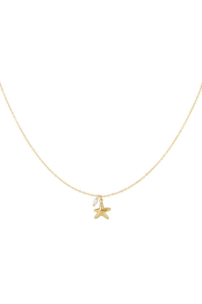 Seestern-Tropfen-Halskette